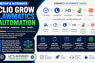 setup clio grow lawmatics automation honeybook dubsado crm zapier integration