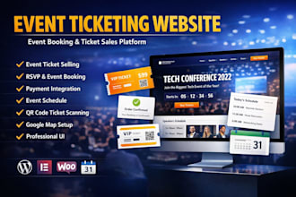 create event website, event ticket booking website and ticket sales platform