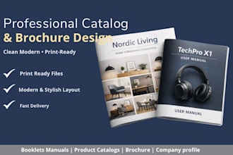design or redesign your product catalog, brochure, booklet and product manual