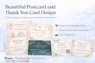design beautiful postcards and cards for your business