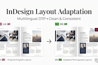 format and adapt indesign files with translated content