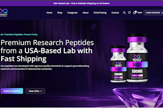 design health supplement website nutraceutical peptide supplement shopify store