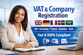 do vat and company registration in UK, ksa, sweden