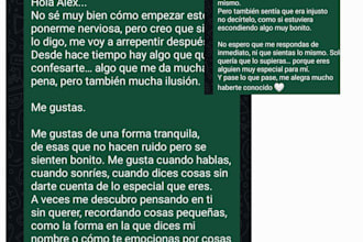 write emotional letters and personal messages