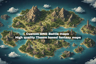 design detailed 2d top down dnd battle maps for fantasy ttrpg and foundry vtt