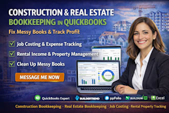 do construction and real estate bookkeeping in quickbooks to fix messy books