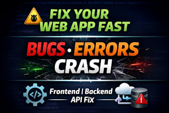 fix your broken web app, mobile app, rork app, bugs and errors fast and properly