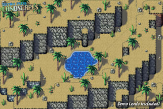 design 2d pixel background environment parallax 2d game landscape for indie rpg