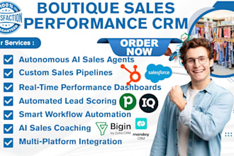 setup boutique sales performance via agentforce hubspot pipedrive monday bigin