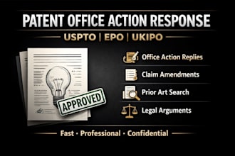 draft uspto patent office action response or examination report reply