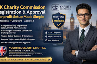 uk charity registration charity commission approval nonprofit setup