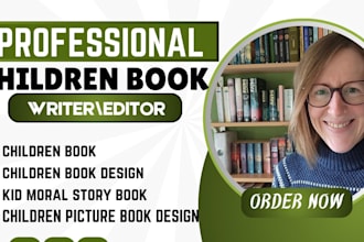 write, edit children book, design children picture book, kid moral story book