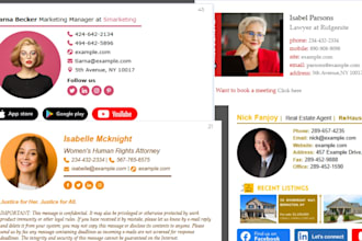 make clickable HTML email signature, animated email signature for gmail, outlook