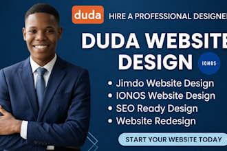 design ionos website, duda website redesign, jimdo website, squarespace design