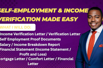 create income verification, notarize CPA letter and proof of income documents