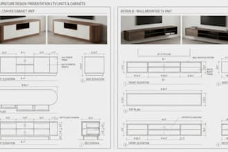 draw 2d detailed furniture shop drawings bathroom and kitchen cabinets drawing