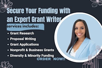 do startup grant writing, research, apply for small business, non profit grants