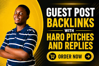 get guest post backlinks with haro pitches and replies