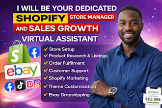 be your shopify virtual assistant sales growth virtual assistant expert