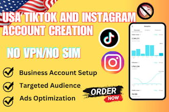 create USA tiktok account USA instagram account tiktok usa instagram account