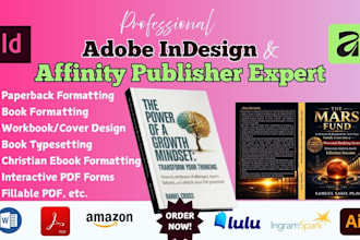 adobe indesign expert affinity designer, indesign book formatting for KDP upload