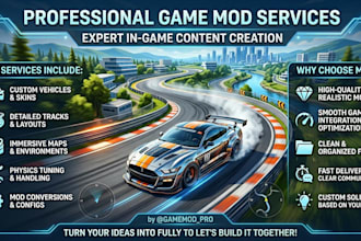 develop beamng drive and assetto corsa custom mods