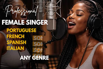 sing as female singer in english french italian spanish portuguese any genre