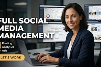 be your social media manager social media marketing manager and digital markete