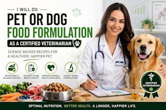 do pet or dog food formulation as a certified veterinarian