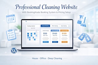 build cleaning website with bookingkoala booking system and pricing setup