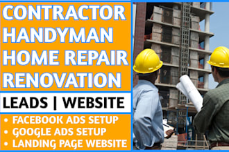 generate contractor, handyman, home repair, renovation leads and build website