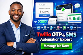 set up twilio otp, SMS automation and whatsapp API