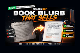 write high converting amazon kdp book blurb and description
