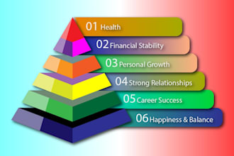 design modern infographic pyramid diagram