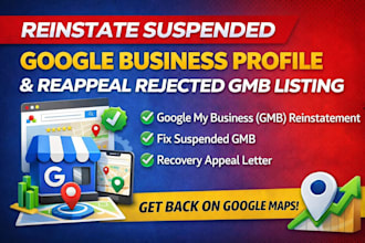reinstate suspended google business profile and reappeal rejected gmb listing