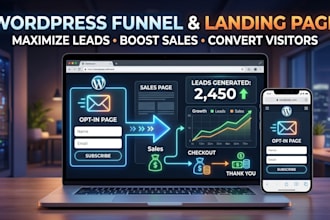 build wordpress sales funnel landing page ads lead generation wordpress website