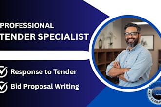 write a bid tender proposal response for you