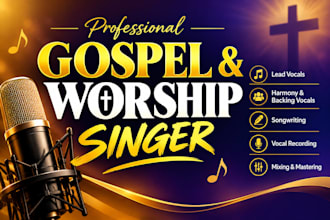 be your female gospel singer and songwriter for worship songs