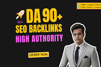 build high authority up to da90 SEO backlinks