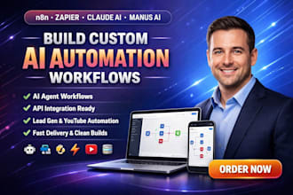 build custom n8n automation workflows manus ai claude ai agent zapier automation