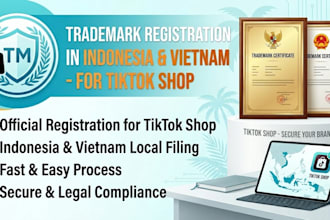 register trademark for tiktok shop in indonesia and vietnam