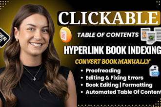 create clickable toc, PDF bookmarks, professional navigation for ebooks and pdfs
