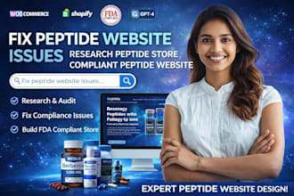 fix peptide website issues, research peptide store, compliant peptide website
