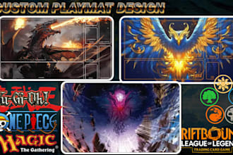 design custom mtg playmat, tcg pokemon yugioh, fantasy anime playmat, destop map