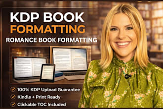 do romance book formatting for amazon KDP