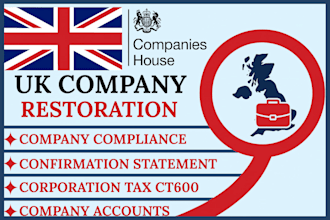 restore UK ltd company rt01 and handle full companies house compliance