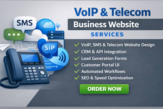 design voip ,SMS wix website use CRM API integration automation platforms