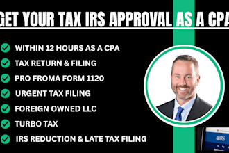 prepare foreign owned llc, llc tax, business tax, 1120, 5472 in 12 hours as CPA