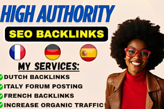 do backlinks for your website in italy, french, dutch, france, spanish