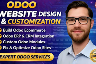 develop, customize and deploy odoo erp with custom modules, CRM and automation